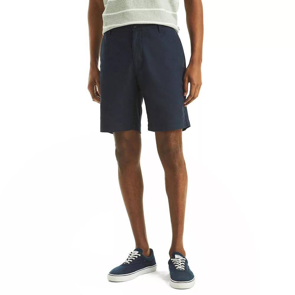 Men's Nautica 8.5-Inch Linen Deck Shorts, Size: 32, Blue Seas Product Image