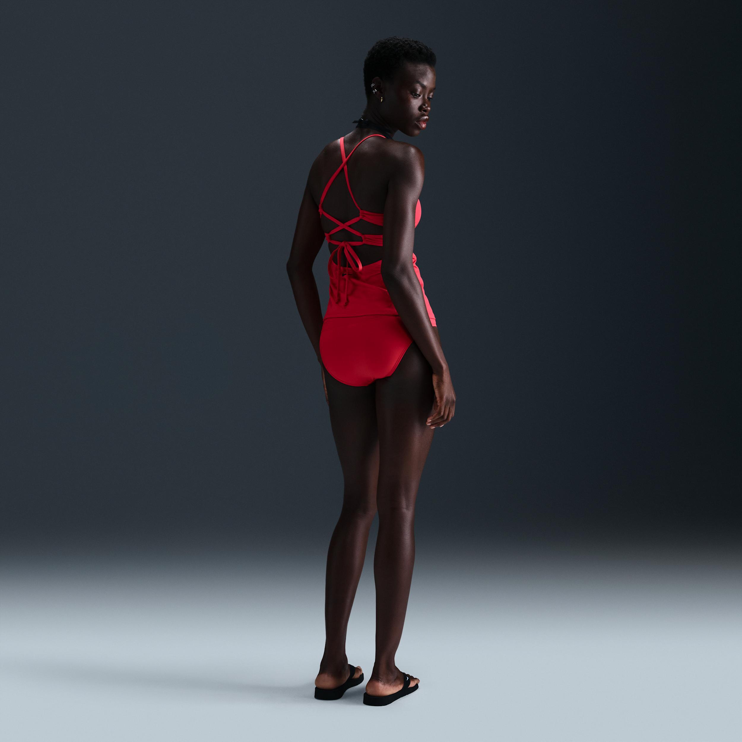 Nike Women's Swim Essential Lace-Up High-Neck Tank Topini Product Image