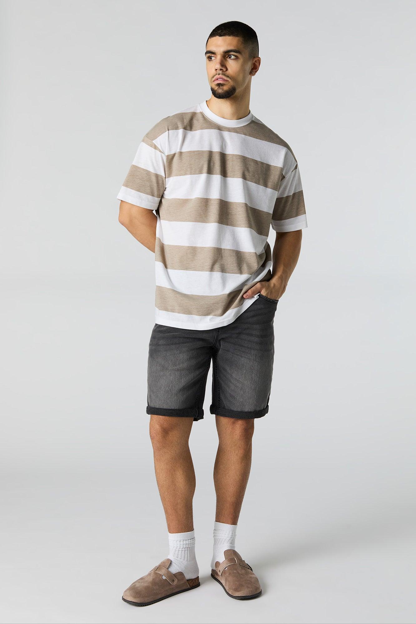 Stretch Denim Rolled Hem Short Male Product Image