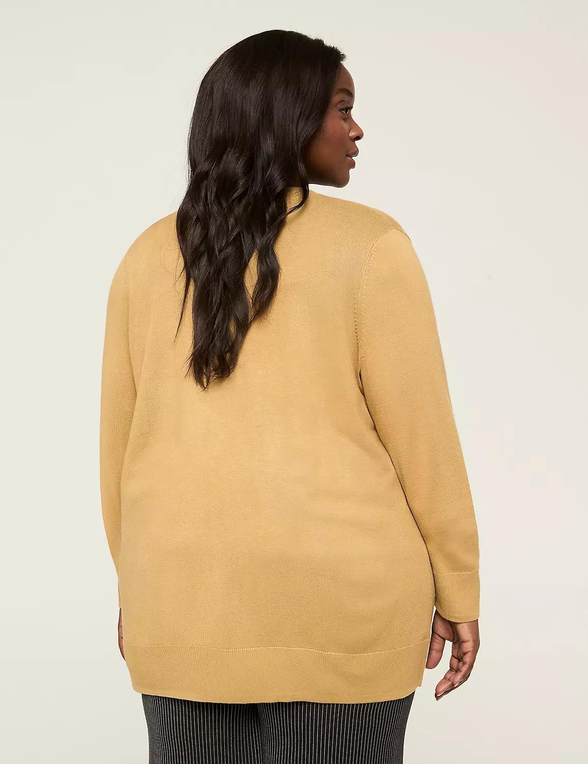 Modern Long-Sleeve Open-Front Cardigan Product Image