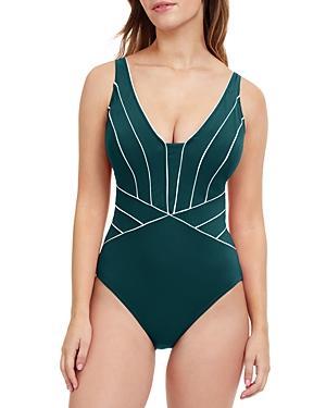 Line Up V-Neck One Piece Swimsuit Product Image