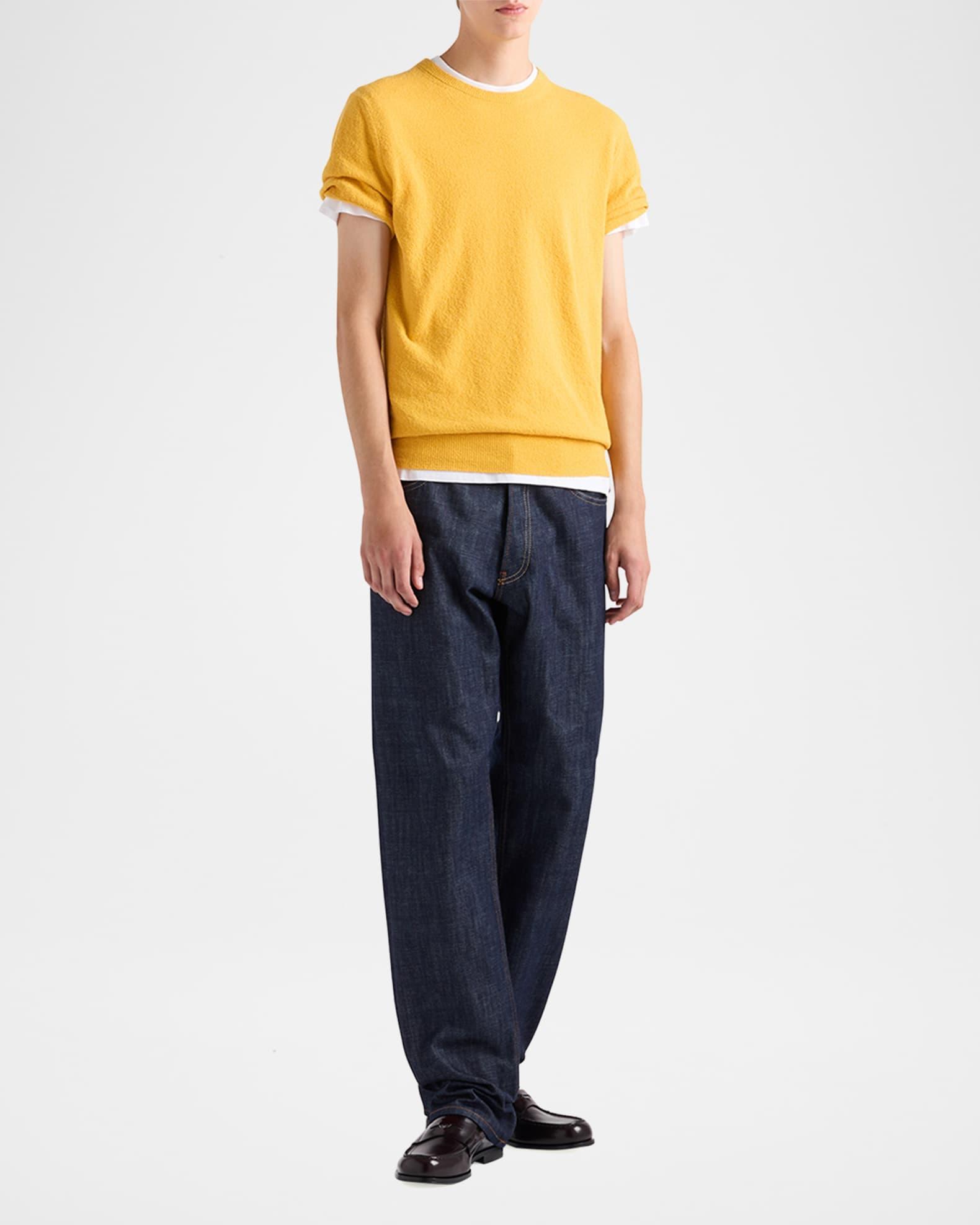 Men's Solid Short-Sleeve Sweater Product Image