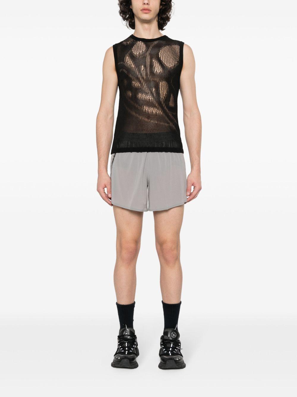 checked running shorts Product Image