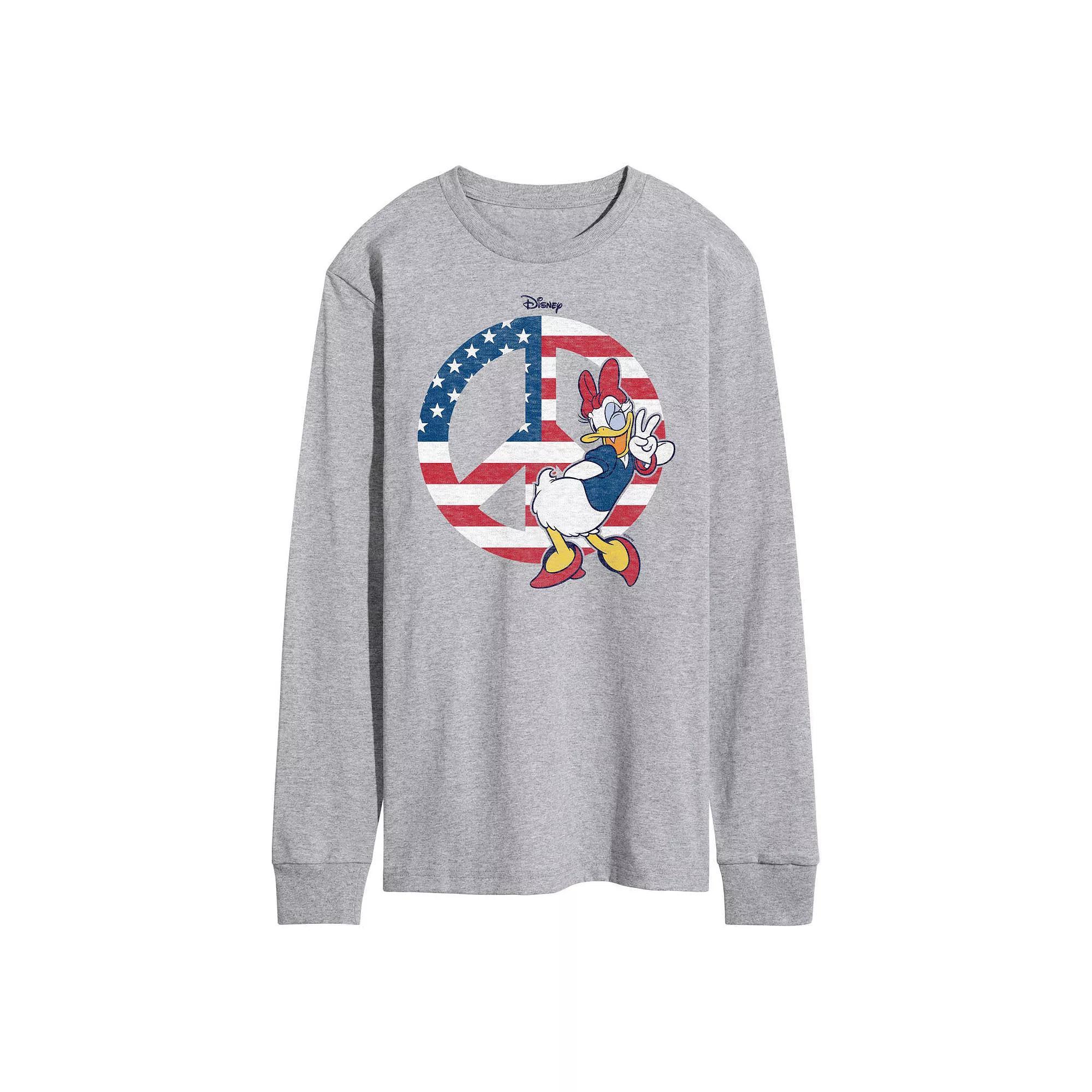 Disneys Daisy Duck Mens Peace Long Sleeve Graphic Tee Product Image