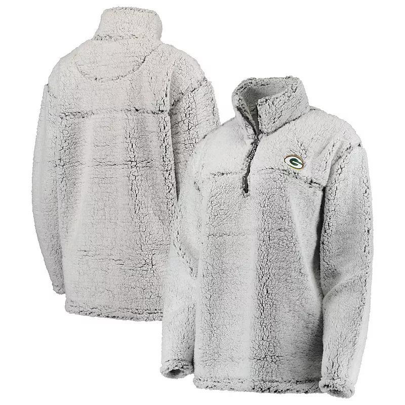 Women's G-III 4Her by Carl Banks Gray Arizona Cardinals Sherpa Quarter-Zip Pullover Jacket, Size: Small, Grey Product Image