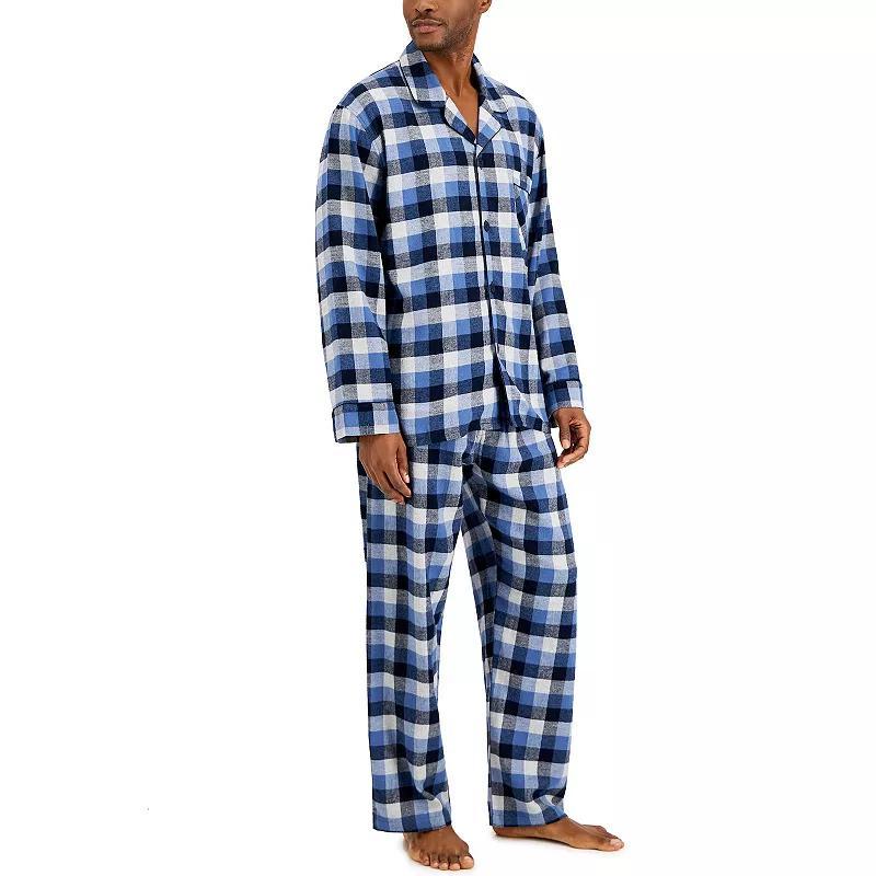 Men's Hanes Ultimate® Plaid Flannel Pajama Set, Size: XL, Red Buffalo Plaid Product Image