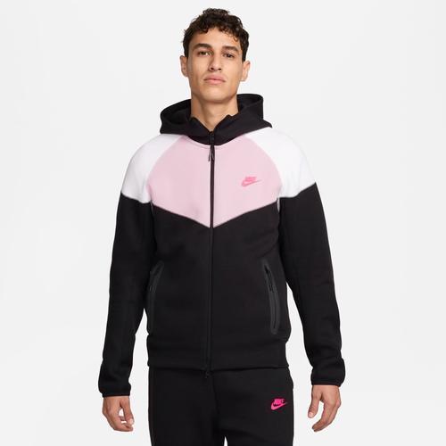 Nike Mens Nike Tech Fleece Full-Zip Hoodie - Mens Green/Black/White Product Image