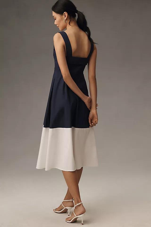 English Factory Sleeveless Square-Neck Midi Dress Product Image