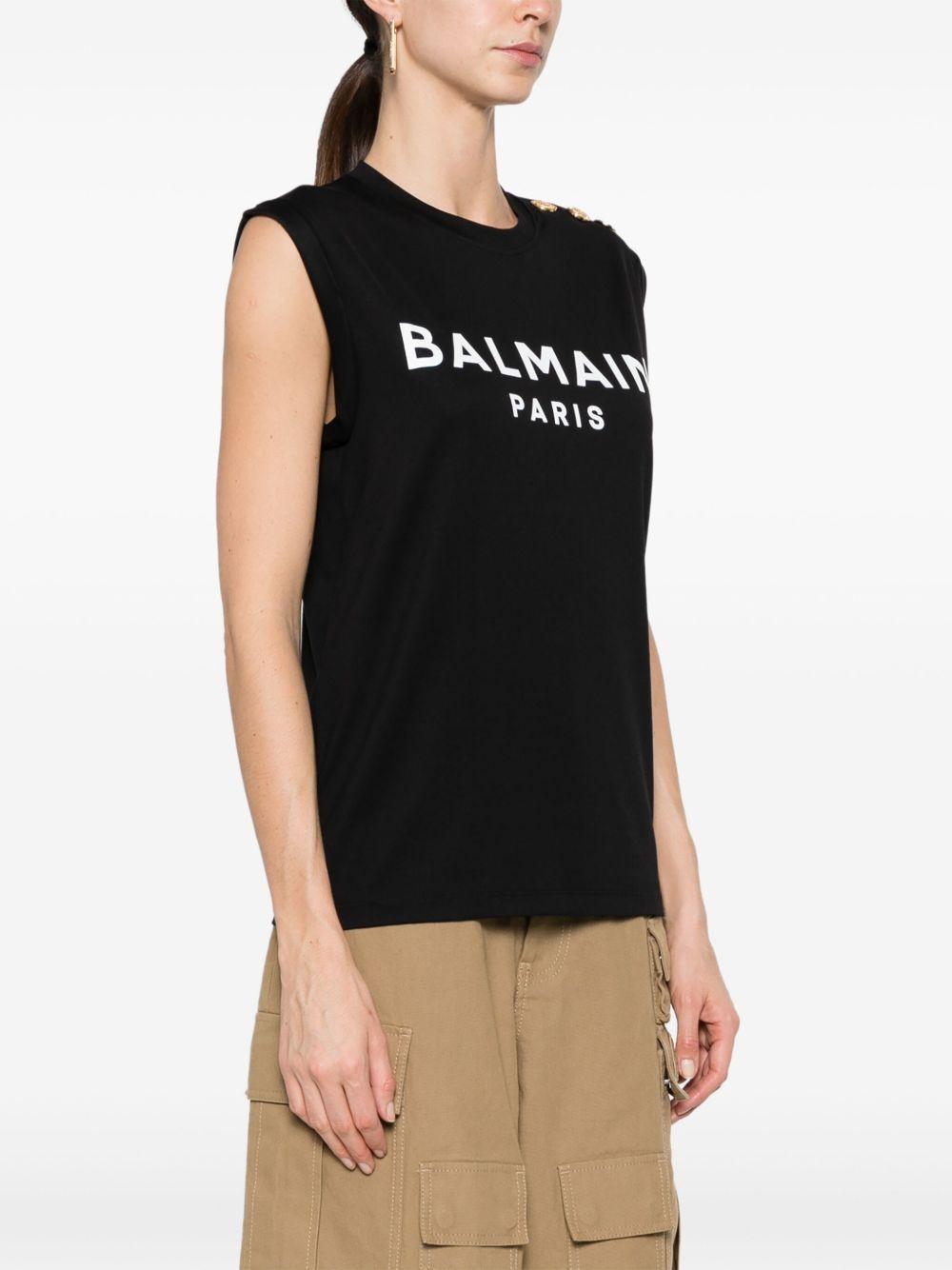 logo-print cotton tank top Product Image