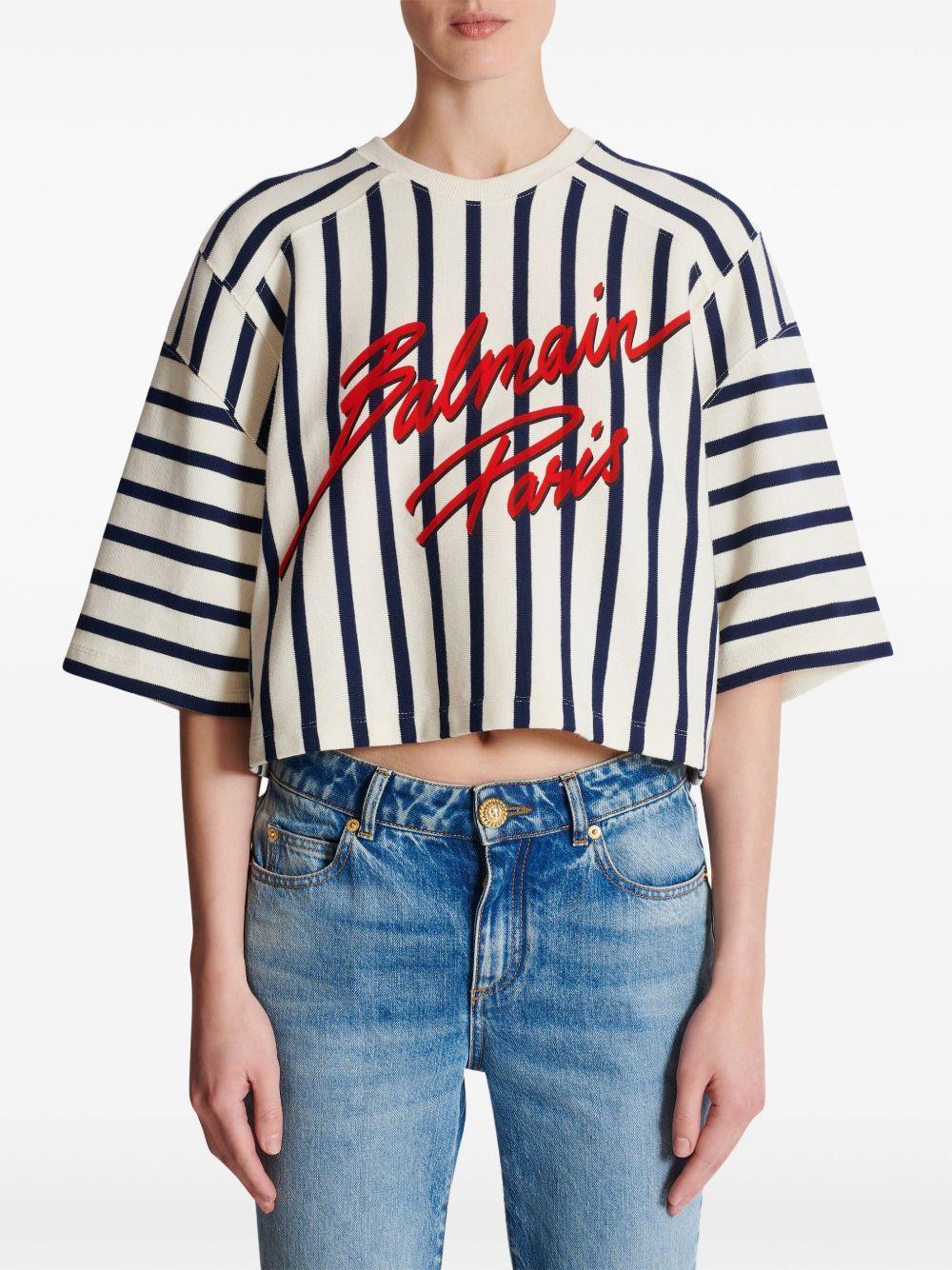 striped baseball T-shirt Product Image