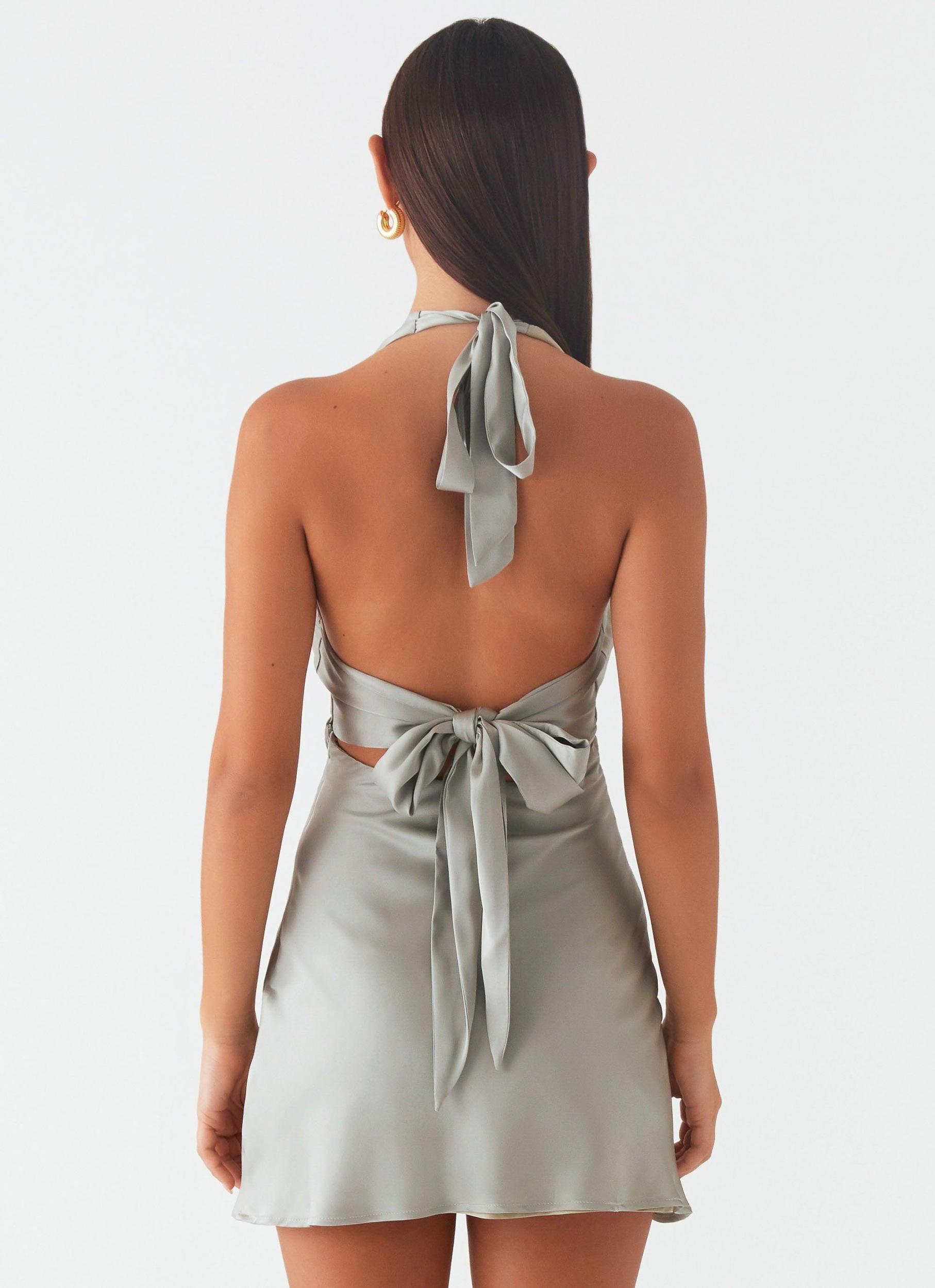 Heavy Hearted Mini Dress - Sage Product Image