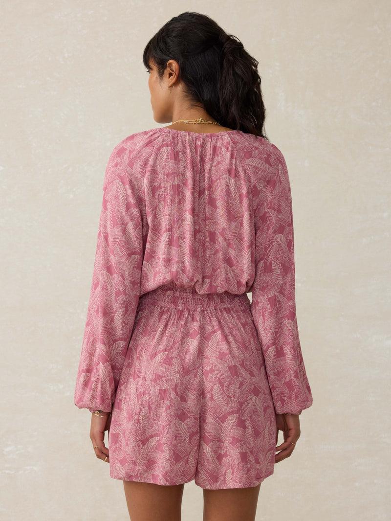 Kai Romper - Dusty Rose Banana Leaf Product Image