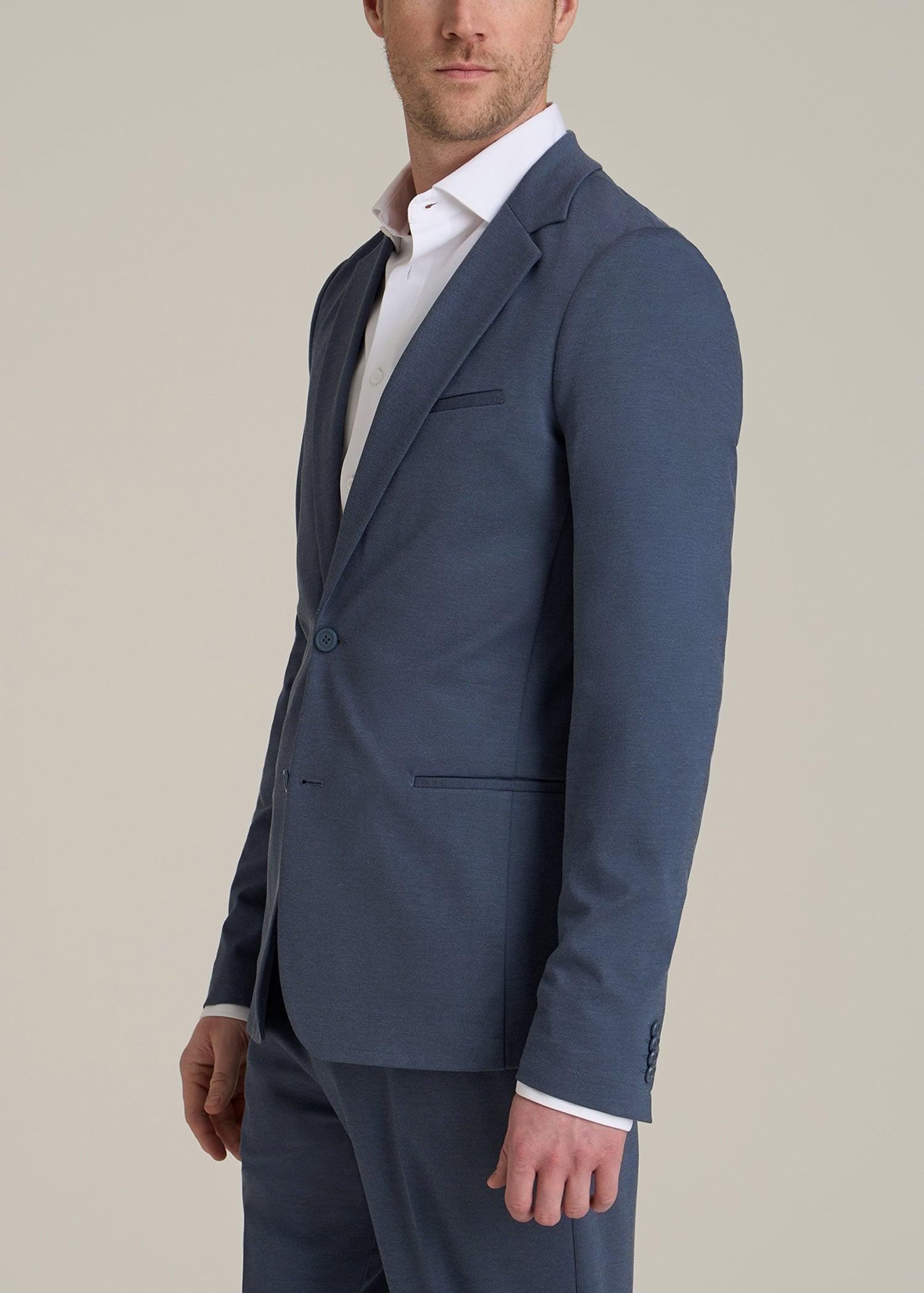 Flex Tech Suit Jacket for Tall Men in Medium Blue Nailhead Product Image