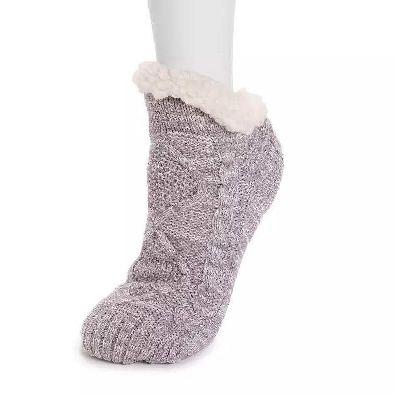 Women's MUK LUKS Short Slipper Socks, Size: SMLL/MEDM, Snowflake Blues Product Image