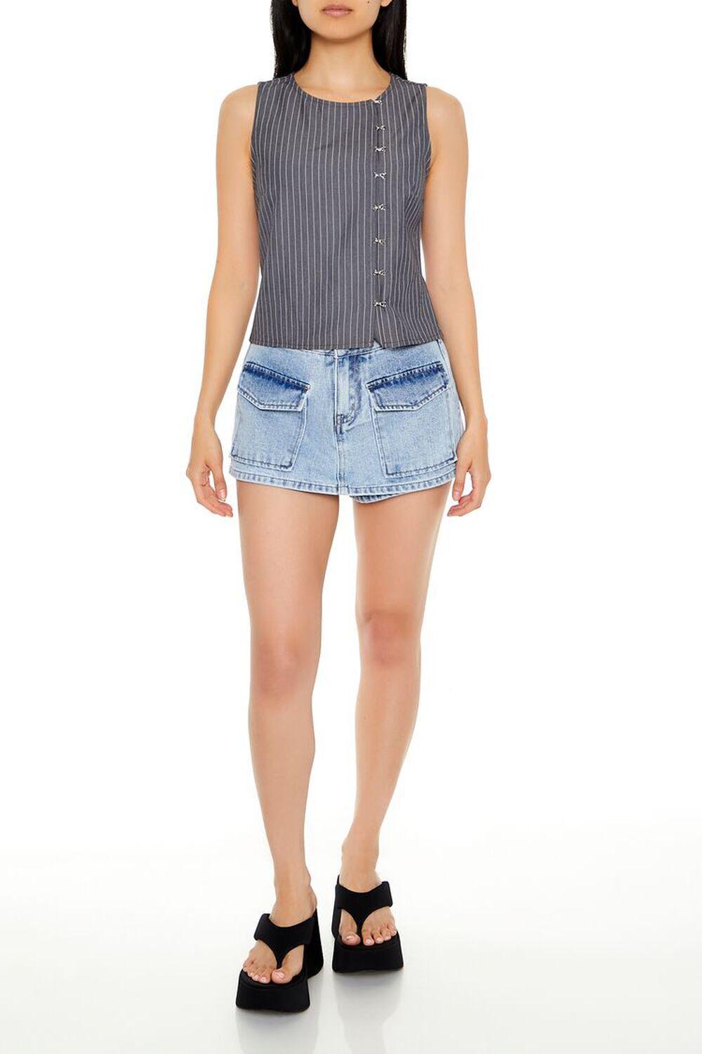 Pinstriped Sleeveless Top | Forever 21 Product Image
