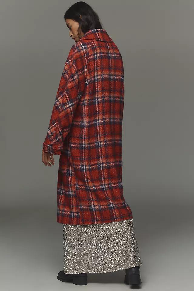 By Anthropologie Wool Blend Longline Coat Product Image
