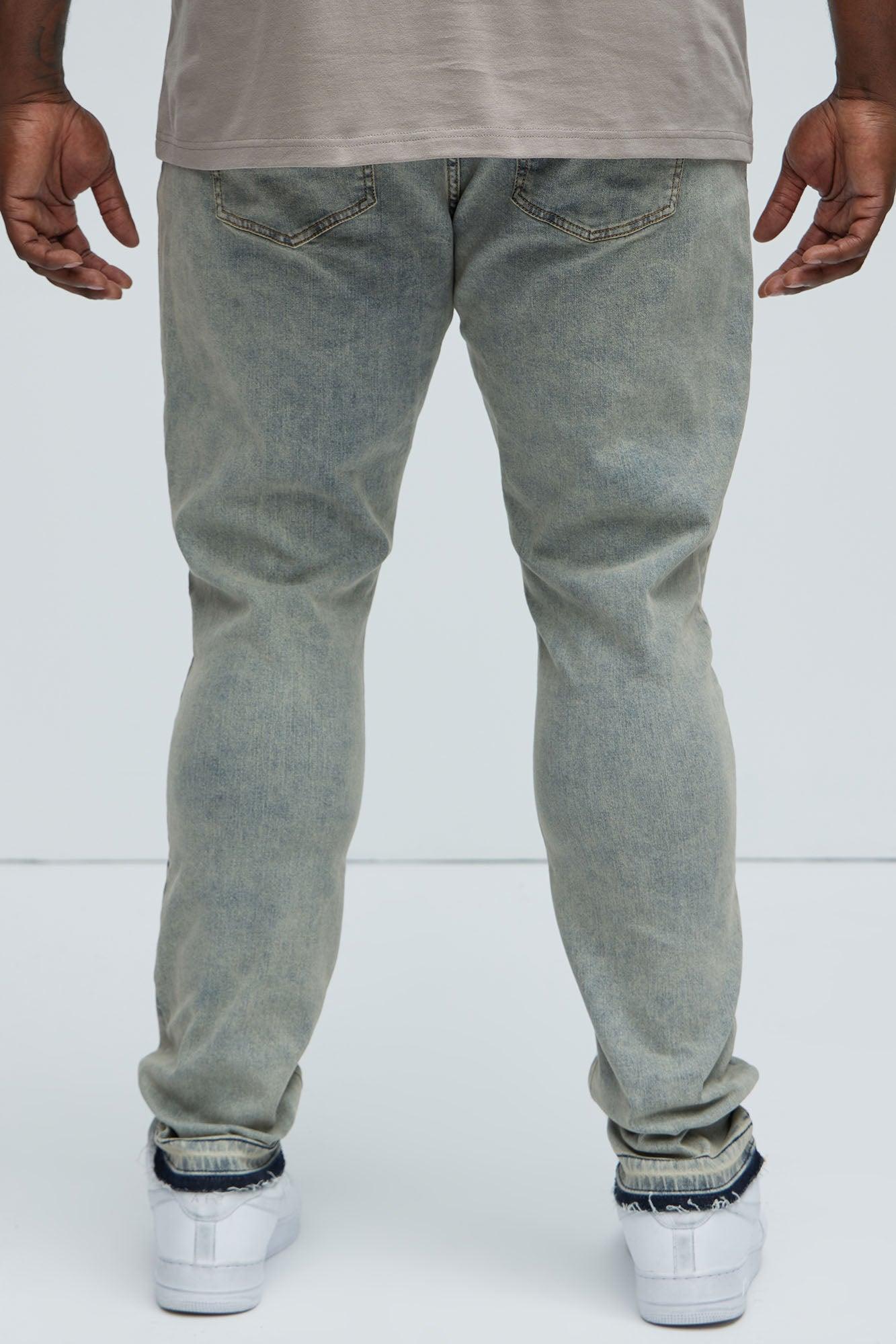 Devin Stacked Skinny Jeans - Grey Product Image