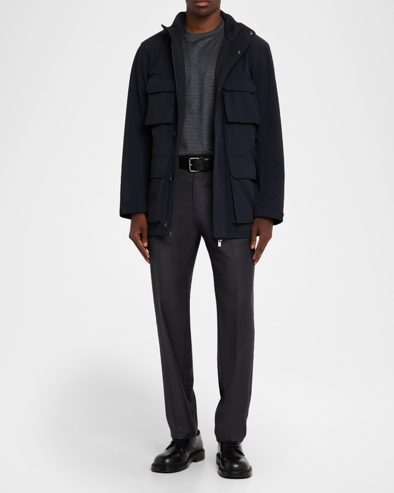 Men's Nylon Four-Pocket Car Coat Product Image