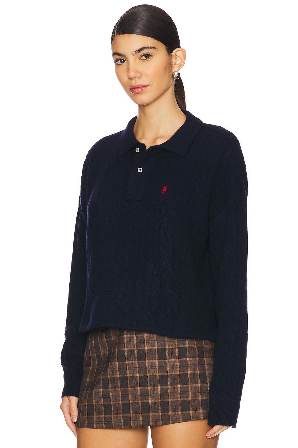 Cable Wool-cashmere Polo Shirt Polo Ralph Lauren Product Image