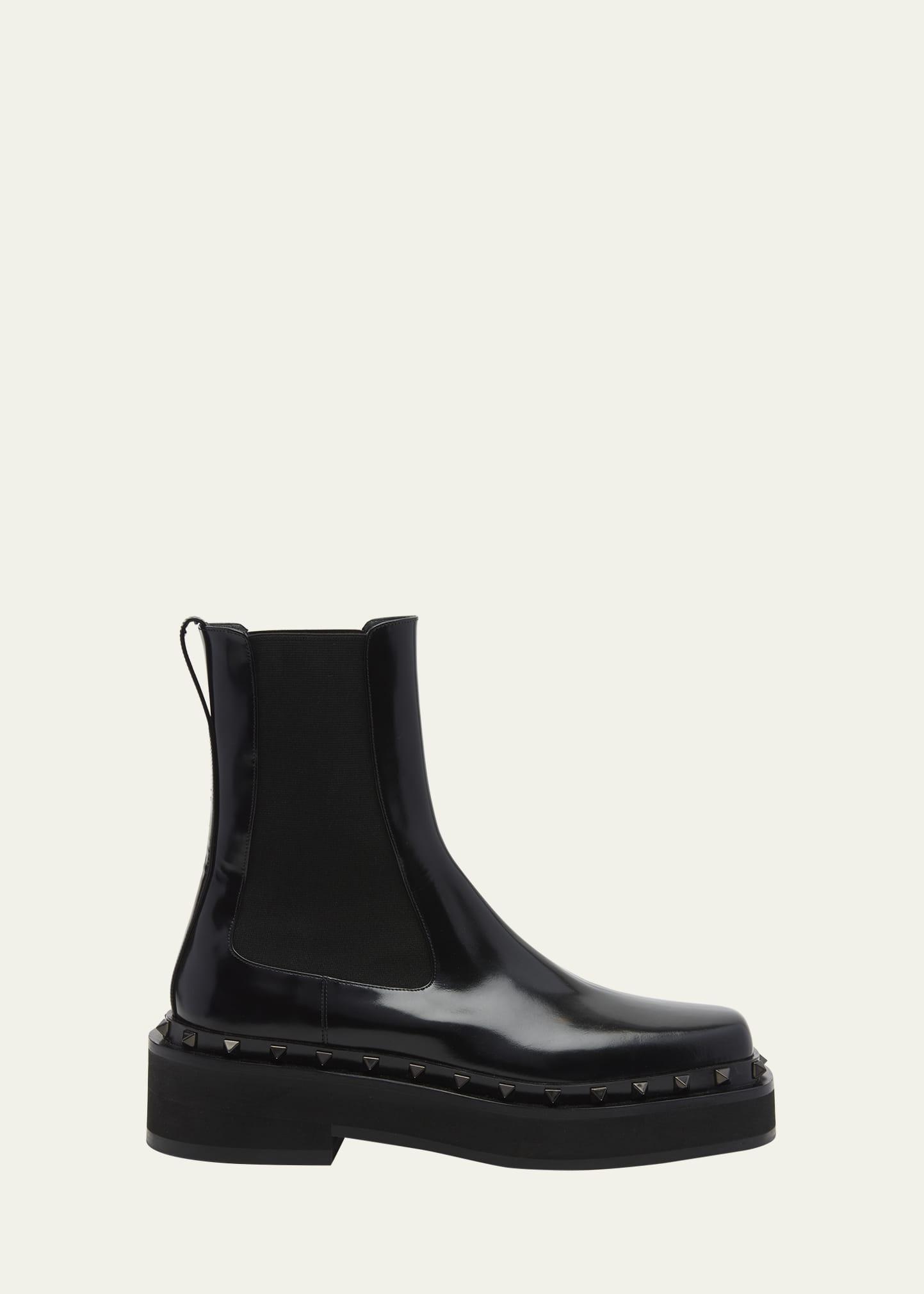 Womens M-way Rockstud Beatle In Calfskin With Tone-on-tone Studs 50 Mm Product Image