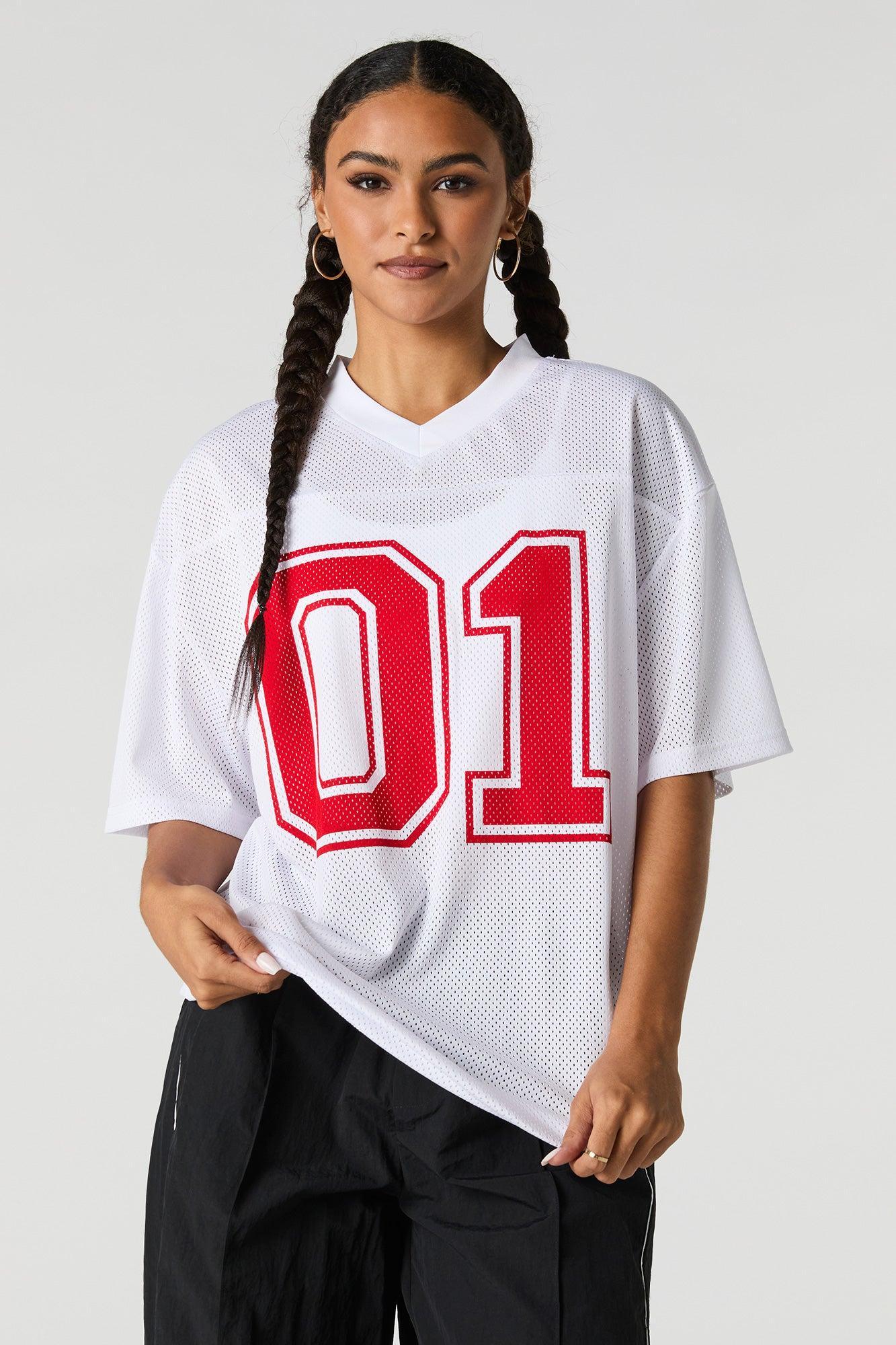 Graphic Mesh Football Jersey Female Product Image