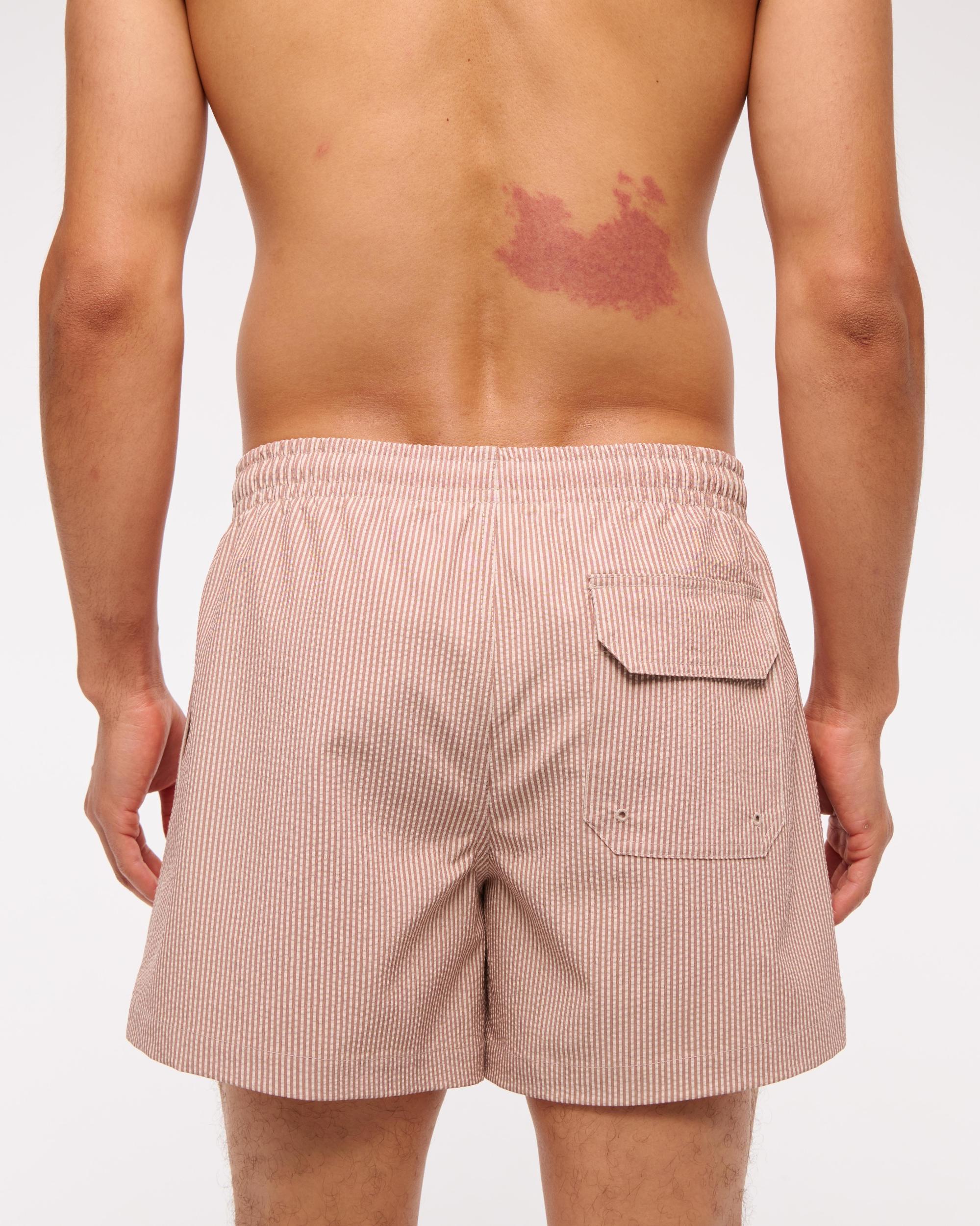 Pull-On Wide Seersucker Swim Trunk Product Image