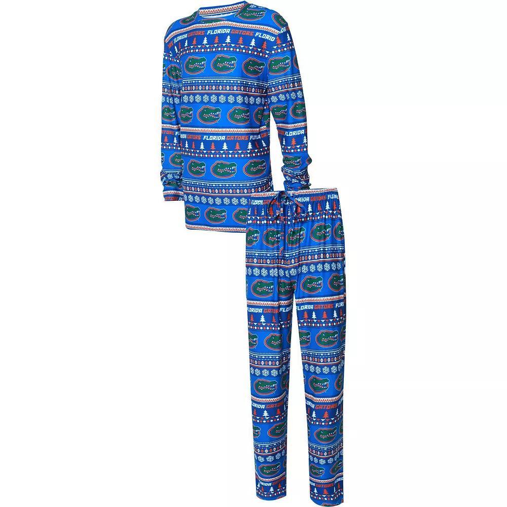 Men's Concepts Sport Royal Florida Gators Ugly Sweater Knit Long Sleeve Top and Pant Set, Size: Large, Blue Product Image