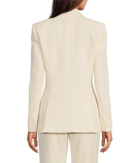 Muse by Marchesa Daphne Stretch Crepe Notch Lapel Collar Neck Long Sleeve One Button Blazer Product Image
