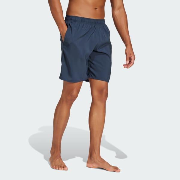 adidas Solid CLX Classic-Length Swim Shorts Blue Burst 2XL Mens Product Image
