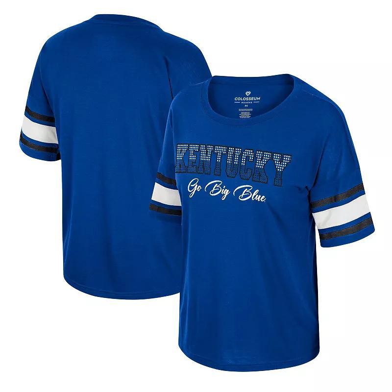 Women's Colosseum Royal Kentucky Wildcats I'm Gliding Here Rhinestone T-Shirt, Size: Small, Blue Product Image