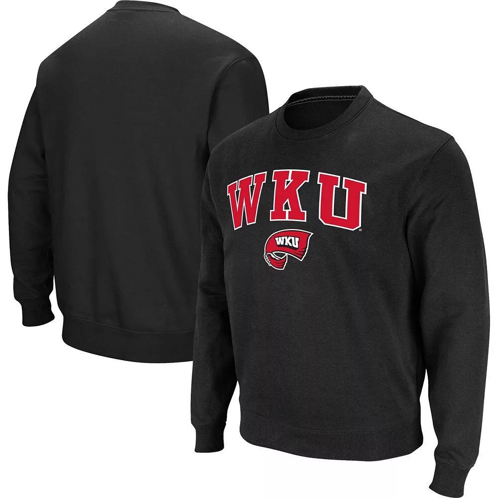 Men's Colosseum Black Western Kentucky Hilltoppers Arch Over Logo Pullover Sweatshirt, Size: Medium, Wkn Black Product Image