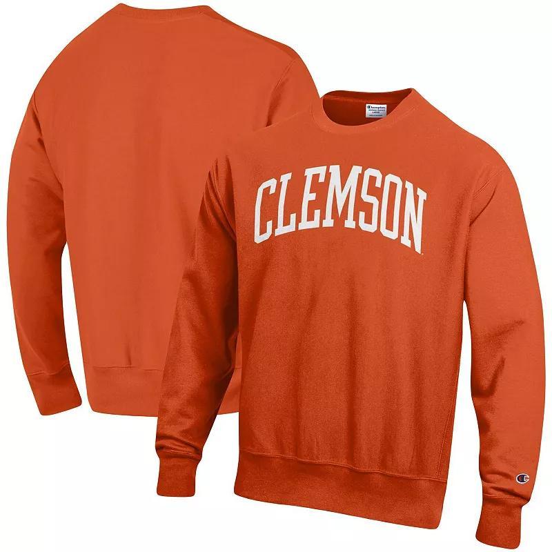 Mens Champion Clemson Tigers Arch Reverse Weave Pullover Sweatshirt Product Image