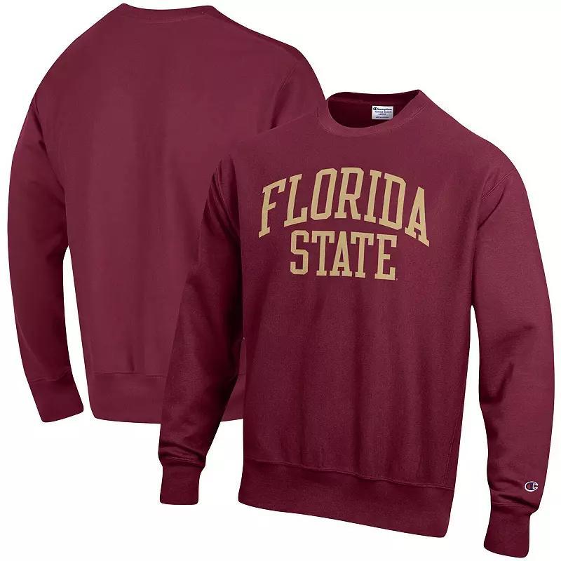Men's Champion Navy Auburn Tigers Arch Reverse Weave Pullover Sweatshirt, Size: Small, Blue Product Image