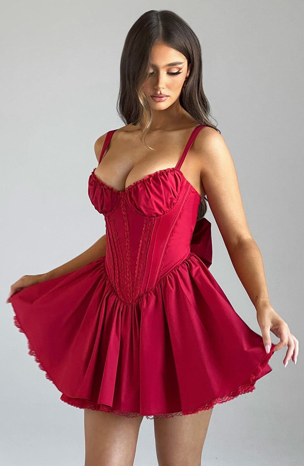 Josie Mini Dress - Red Product Image