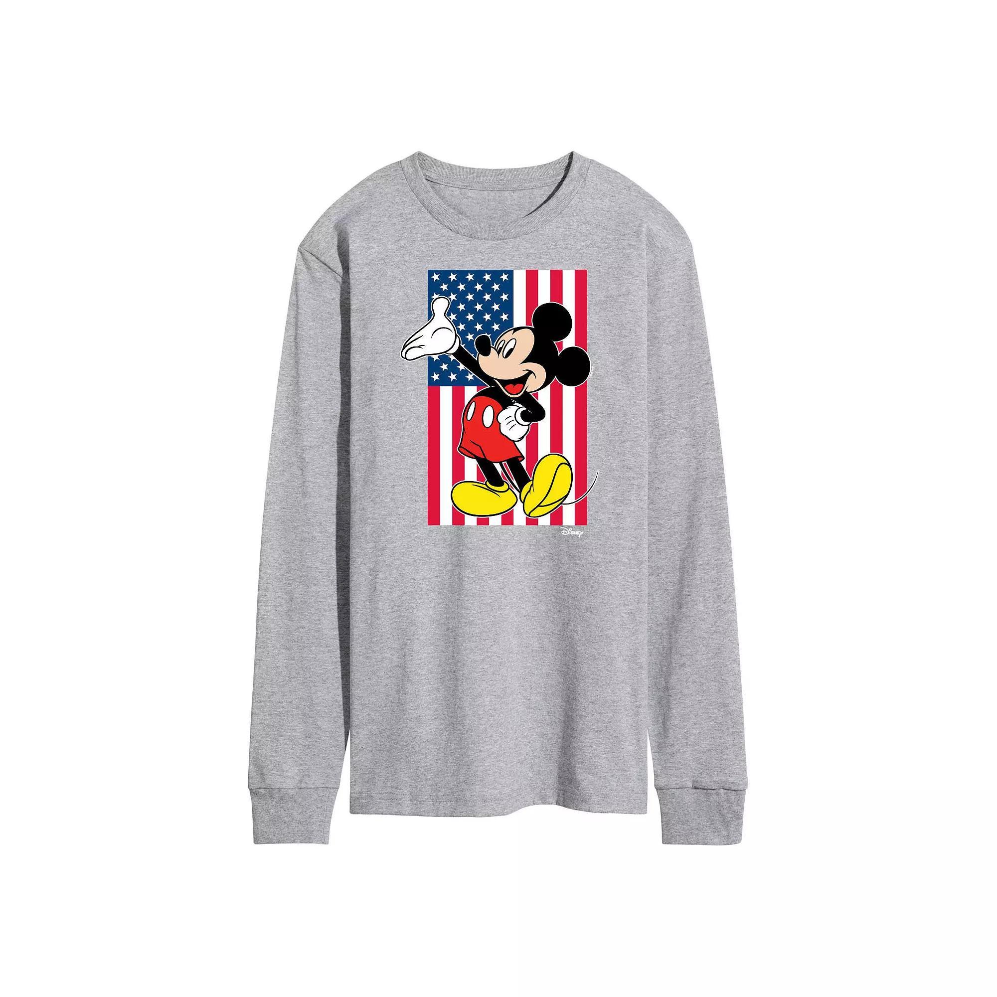 Disneys Mickey Mouse Mens Flag Long Sleeve Product Image