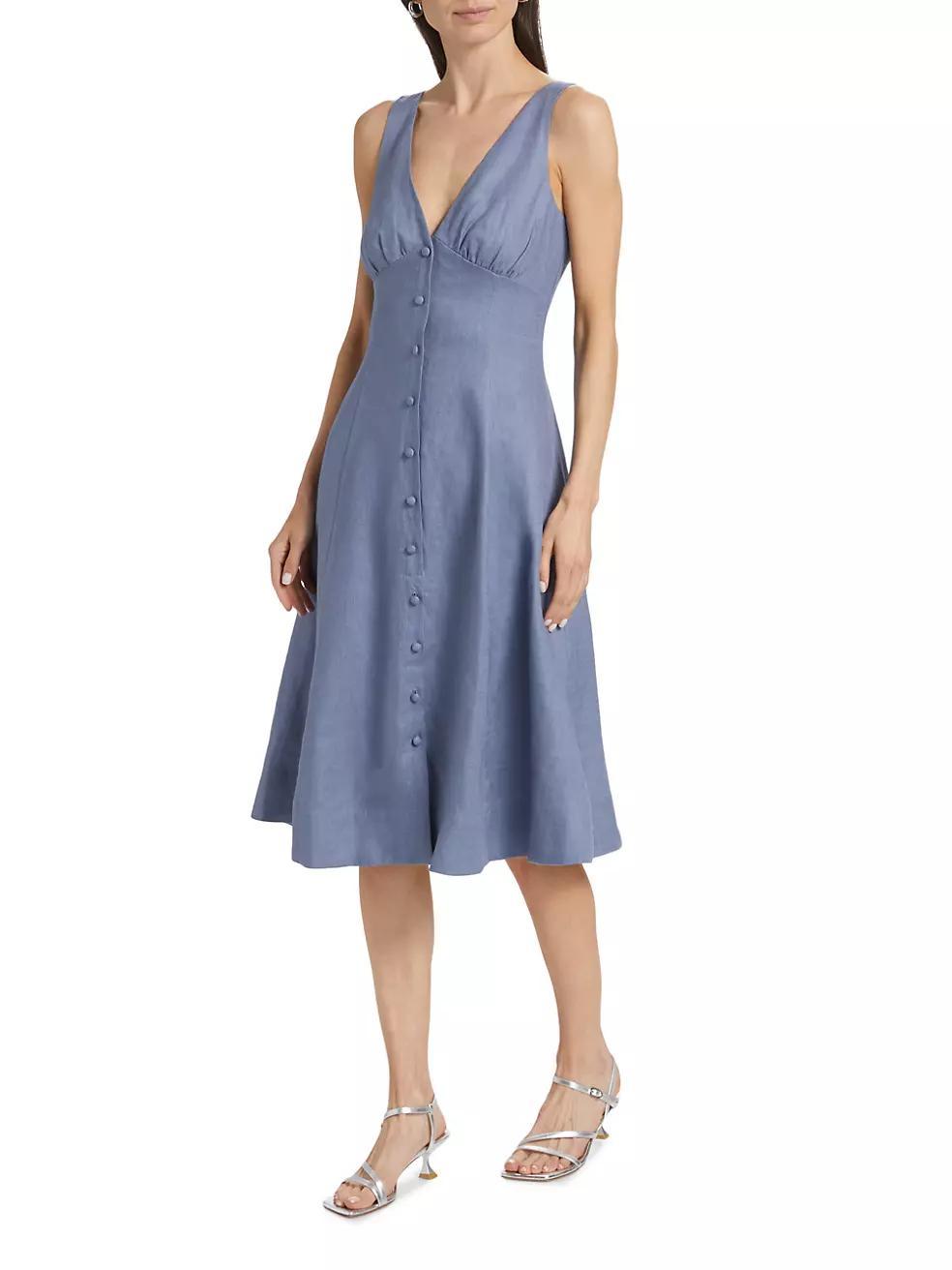 Sebastien Linen Midi-Dress Product Image