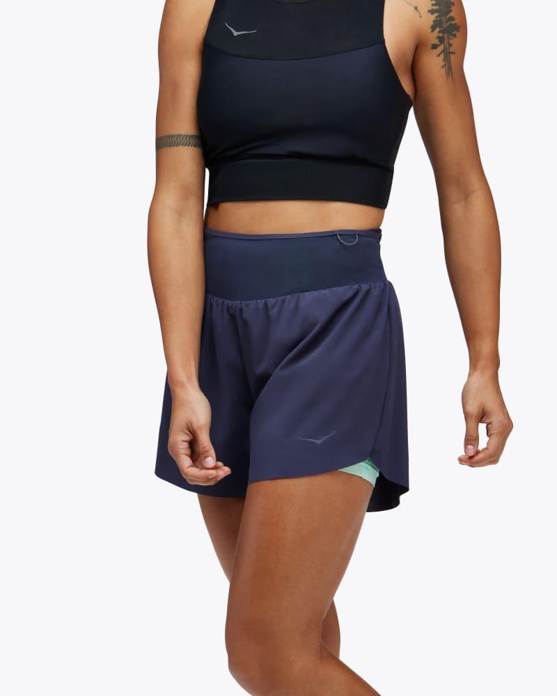 HOKA Women's Skyglide Short in Black, Size XS Product Image