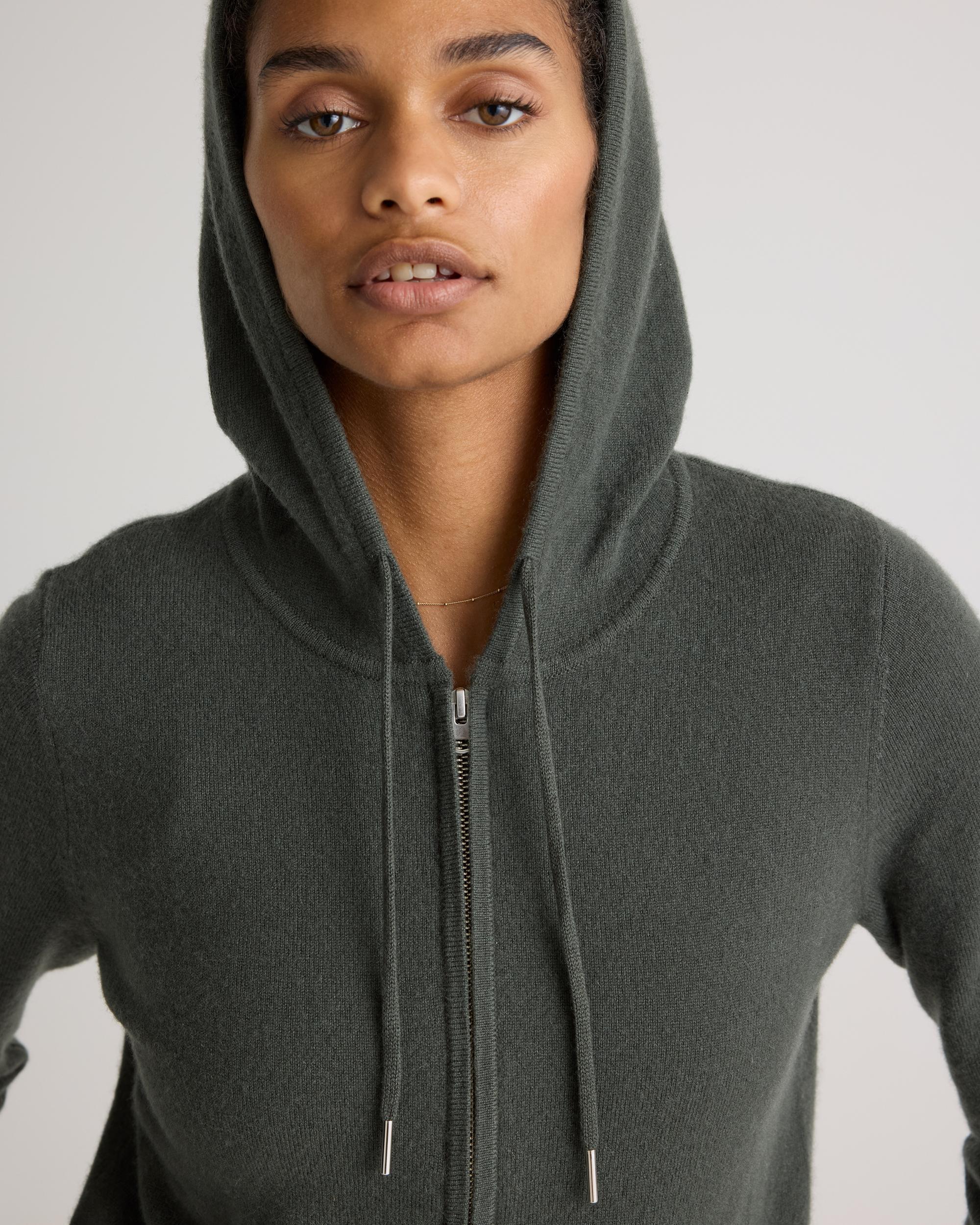 Quince | Women's Mongolian Cashmere Full-Zip Hoodie Size XS Product Image
