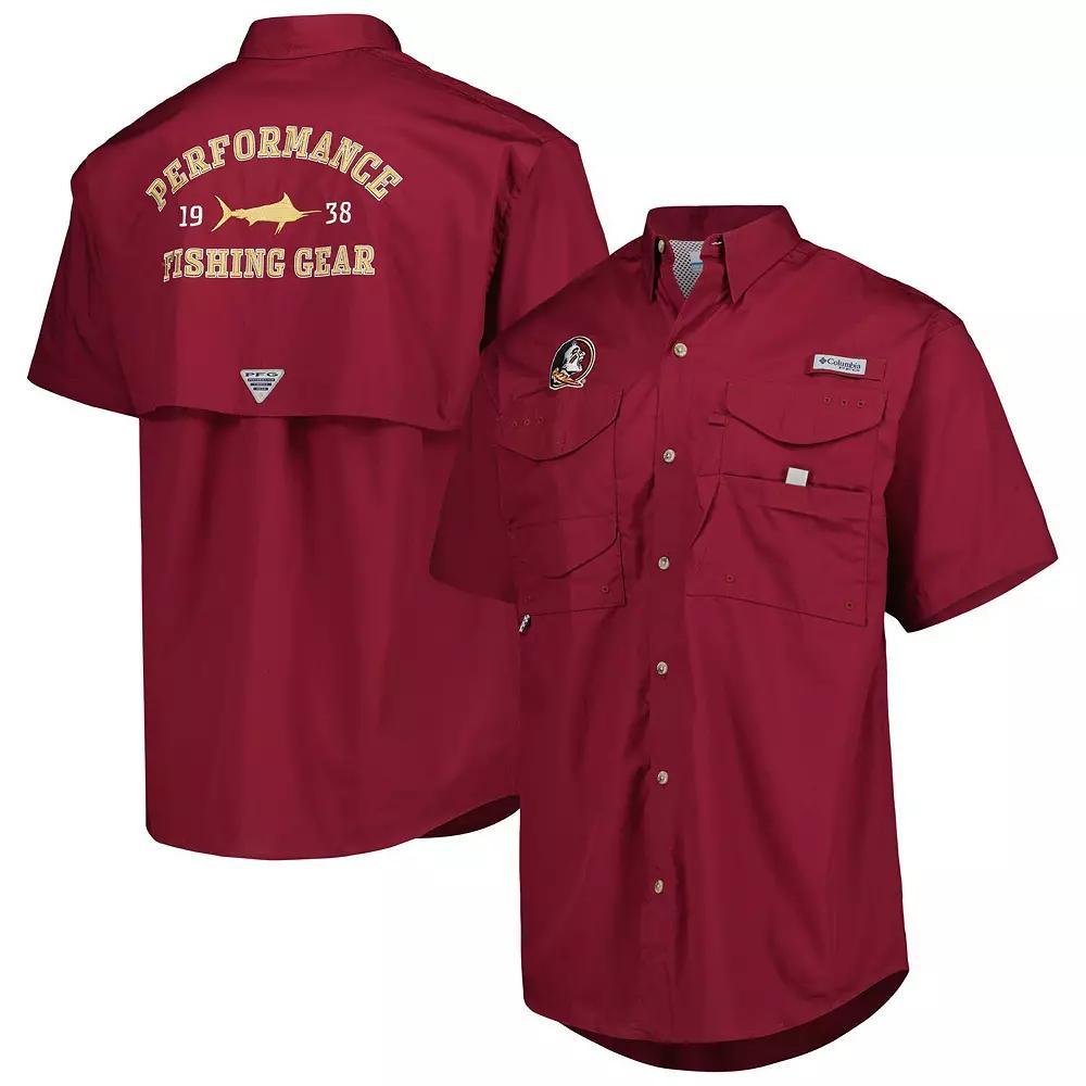 Men's Columbia Garnet Florida State Seminoles Bonehead Button-Up Shirt, Size: Medium, Red Product Image