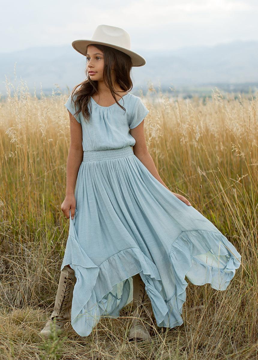 Briley Dress in Sky Blue Girls Product Image