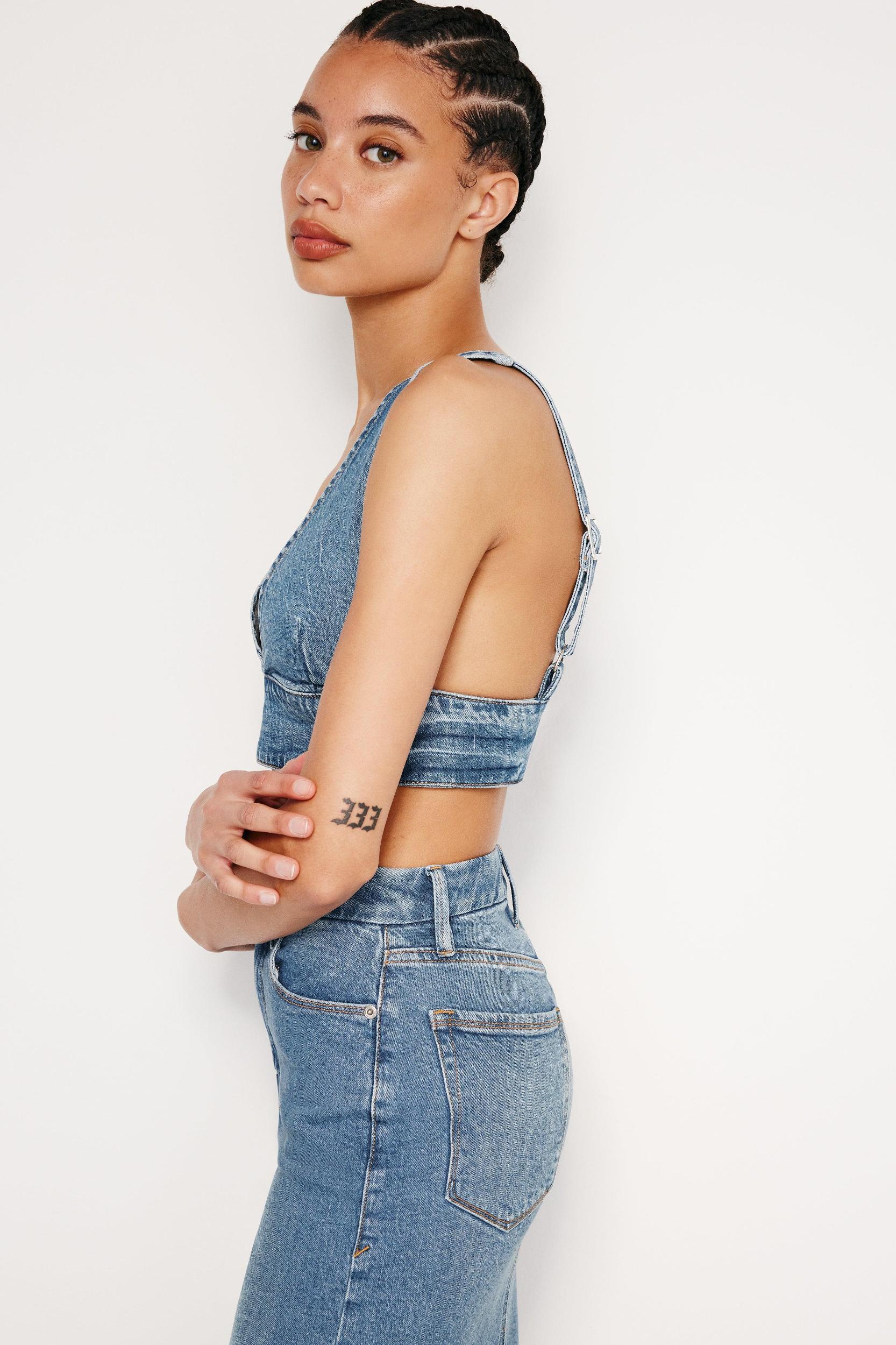 DENIM BRA TOP | INDIGO599 Product Image