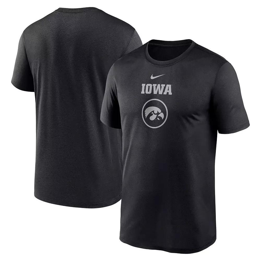 Men's Nike Black Iowa Hawkeyes On-Court Basketball Legend Practice Performance T-Shirt, Size: XL Product Image