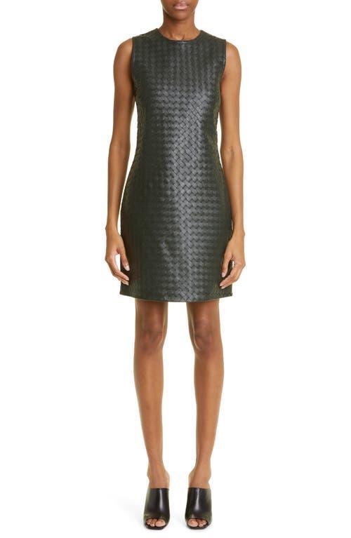 Womens Intrecciato Leather Sheath Dress Product Image