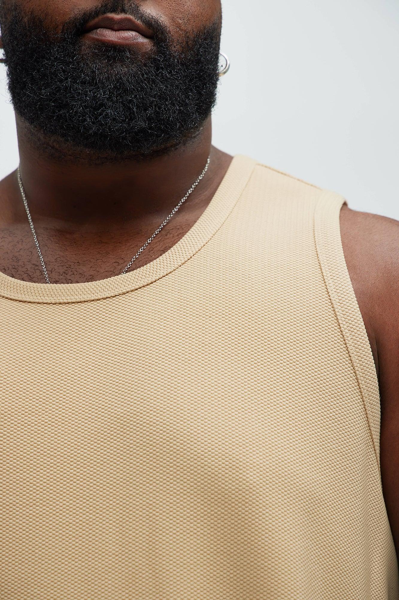 Kamryn Textured Tank Top - Tan Product Image