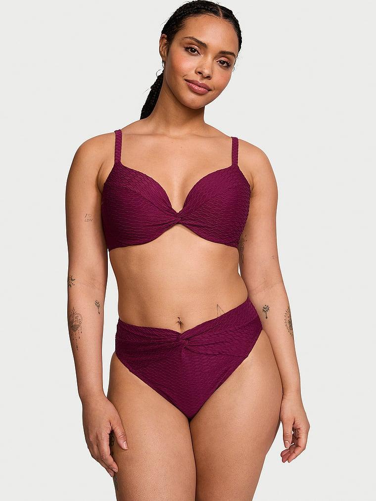 Mix & Match High-Waist Twist Cheeky Bikini Bottom Product Image