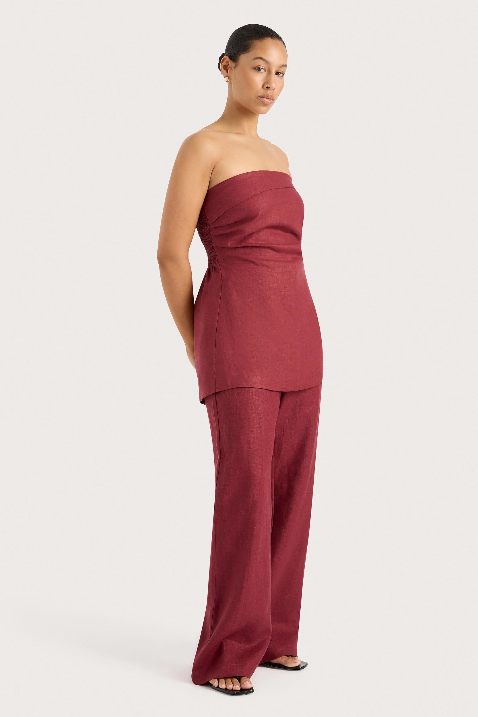 Lulea Pant Wine - Final Sale Product Image