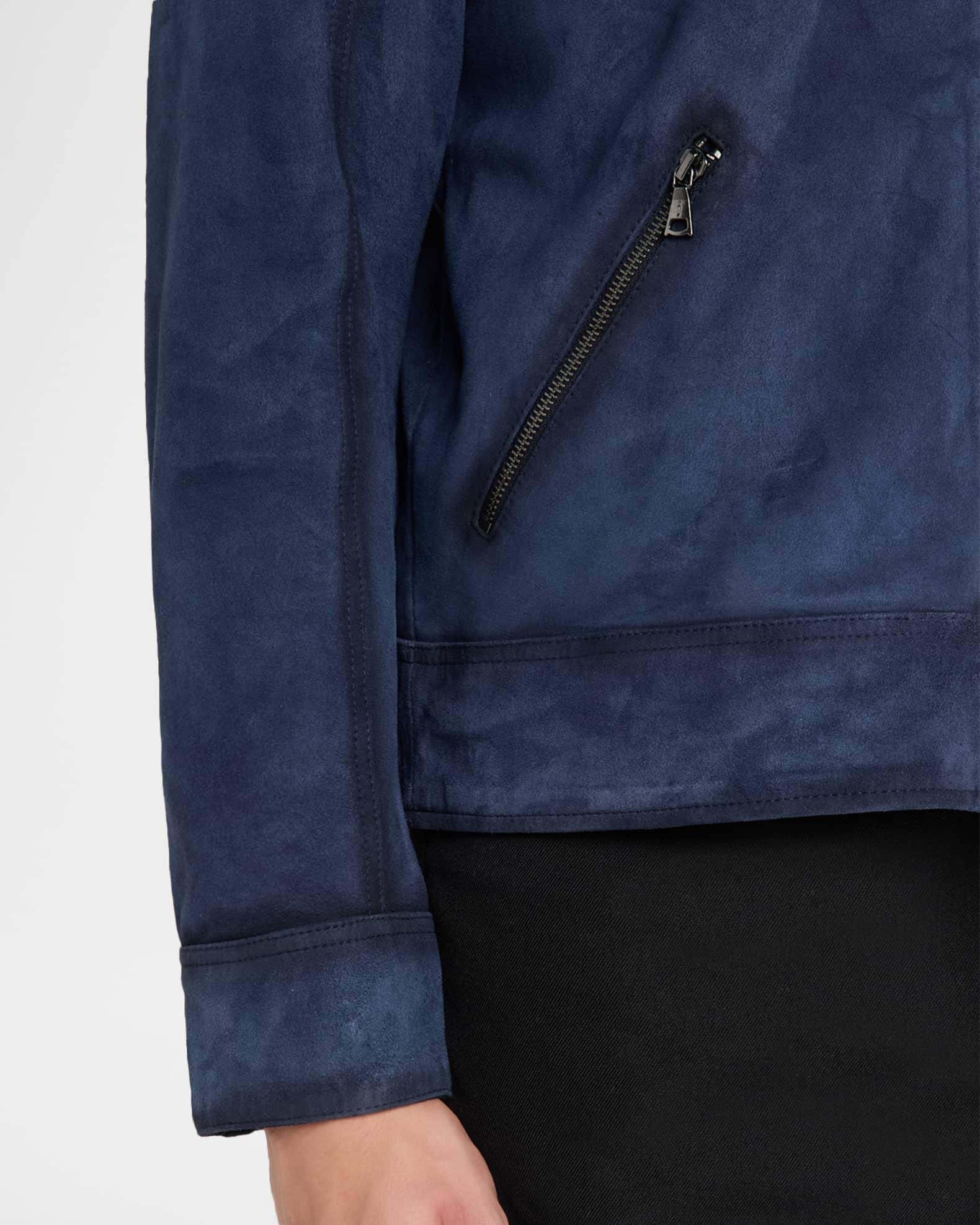 Men's Benjamin Zip Suede Jacket Product Image