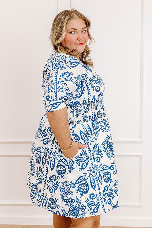 Vineyard Bound Floral Mini Dress Curves Product Image