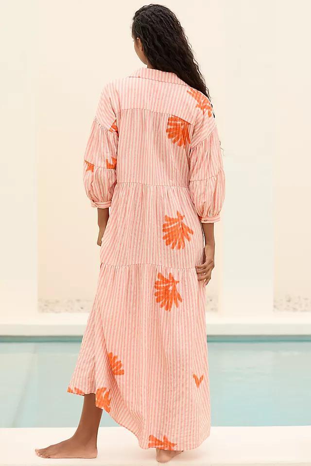 The Carolita Printed Tiered Shirt Dress by Celandine Product Image