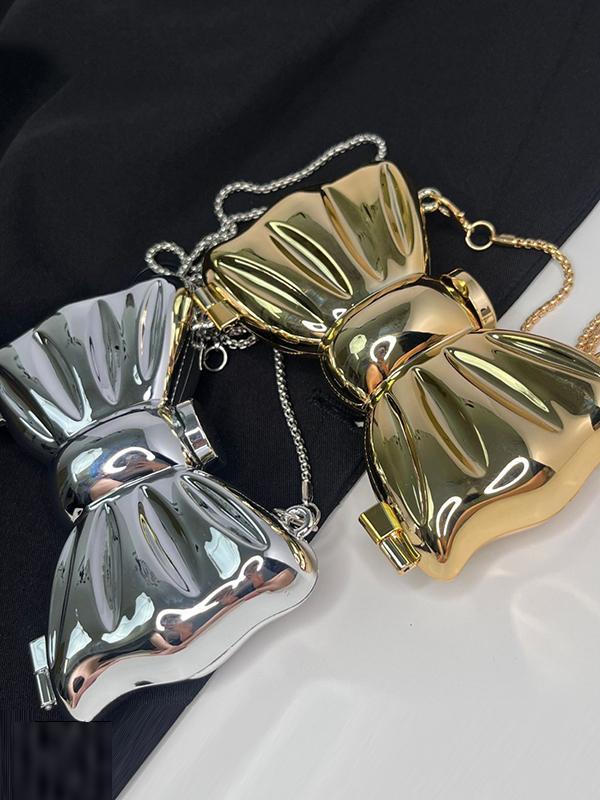 Chains Geometric Shiny Solid Color Bags Accessories Product Image